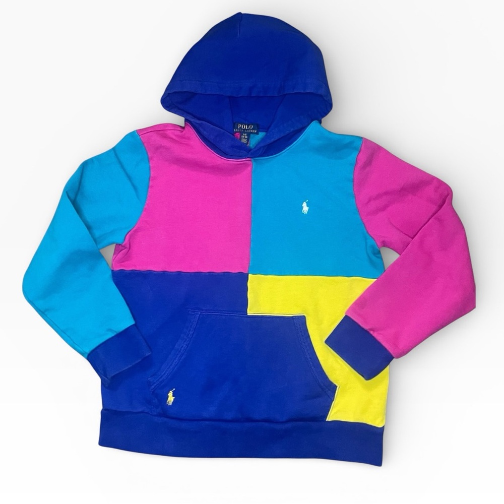 Polo Ralph Lauren Color Blocked Hoodie-Kids Large 14/16